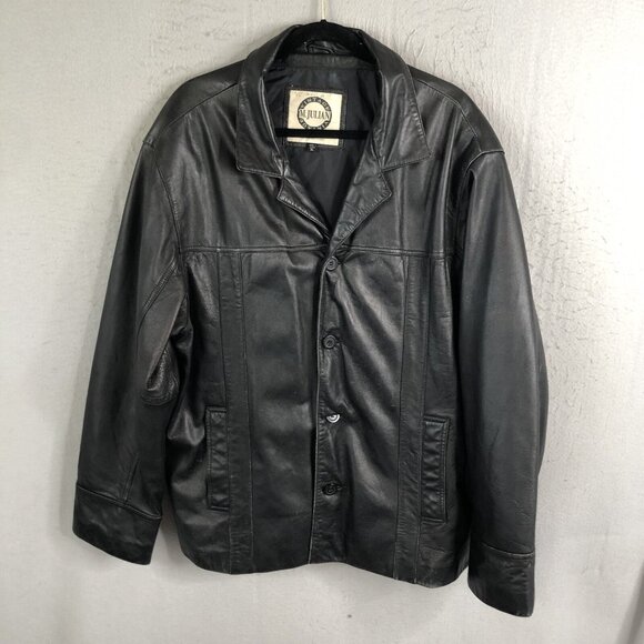 Wilsons Leather Other - Vintage M Julian Wilsons Leather Blazer Mens XL Black Buttery Jacket Coat Y2K